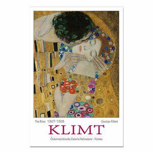 KLIMT The Kiss: Colorful Art Print 13"by19" Poster